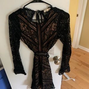 Black lace dress